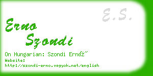 erno szondi business card